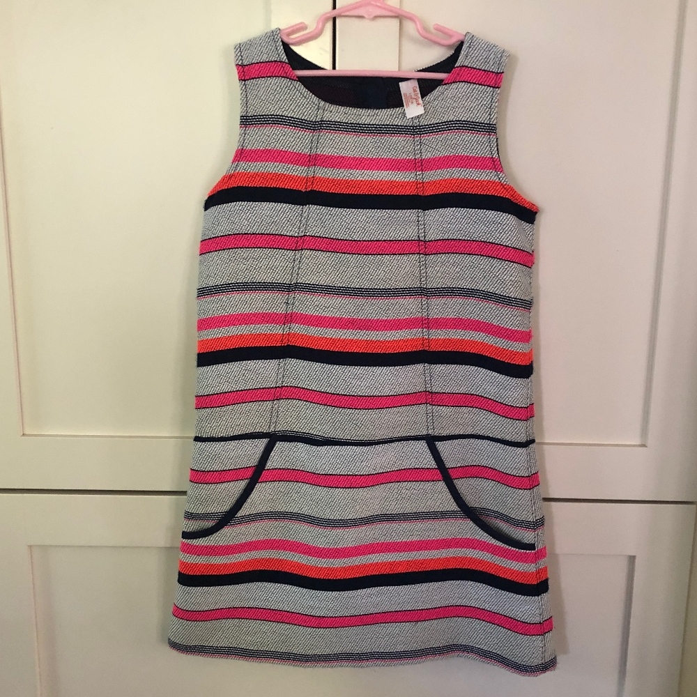 Target Cat & Jack Girls L 12-14 Dress Black Stripe